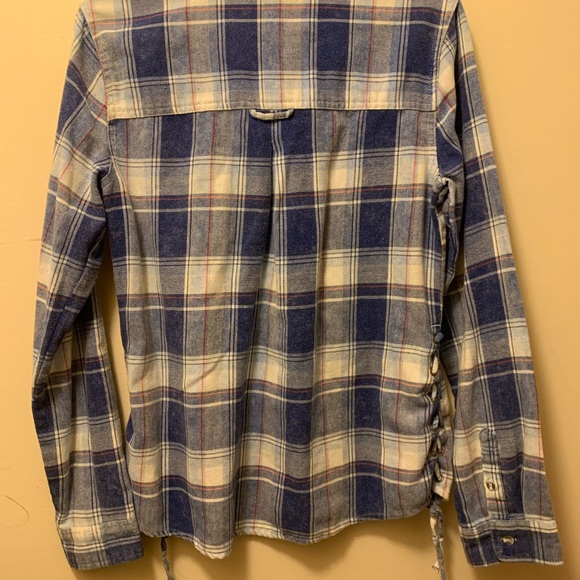 Adam Levine Blue Plaid Flannel For Women Size Medium - Picture 7 of 7